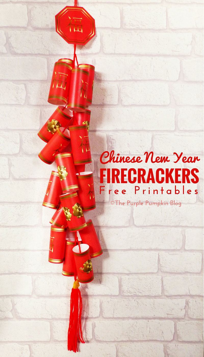 These free printables can be turned into an awesome set of Chinese New Year firecrackers!
