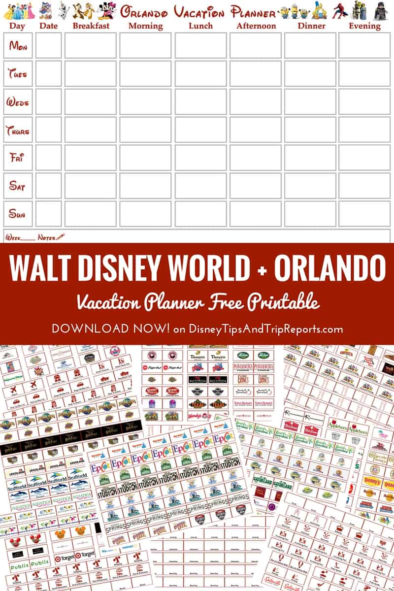 Orlando, Walt Disney World Vacation Planner | Free Printable » The