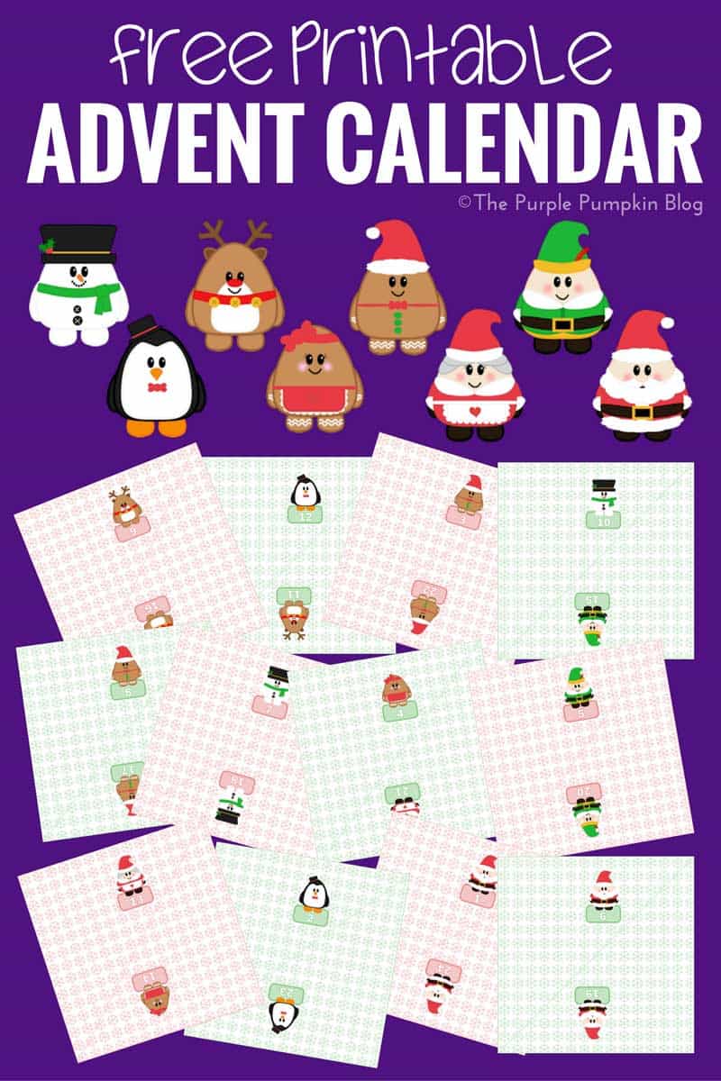 Free Printable Advent Calendar / Christmas Countdown » The Purple