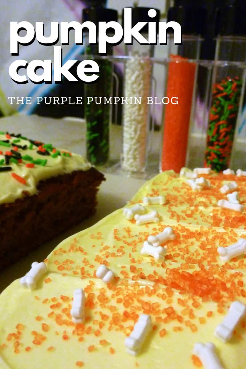 Pumpkin Cake with Halloween sprinkles