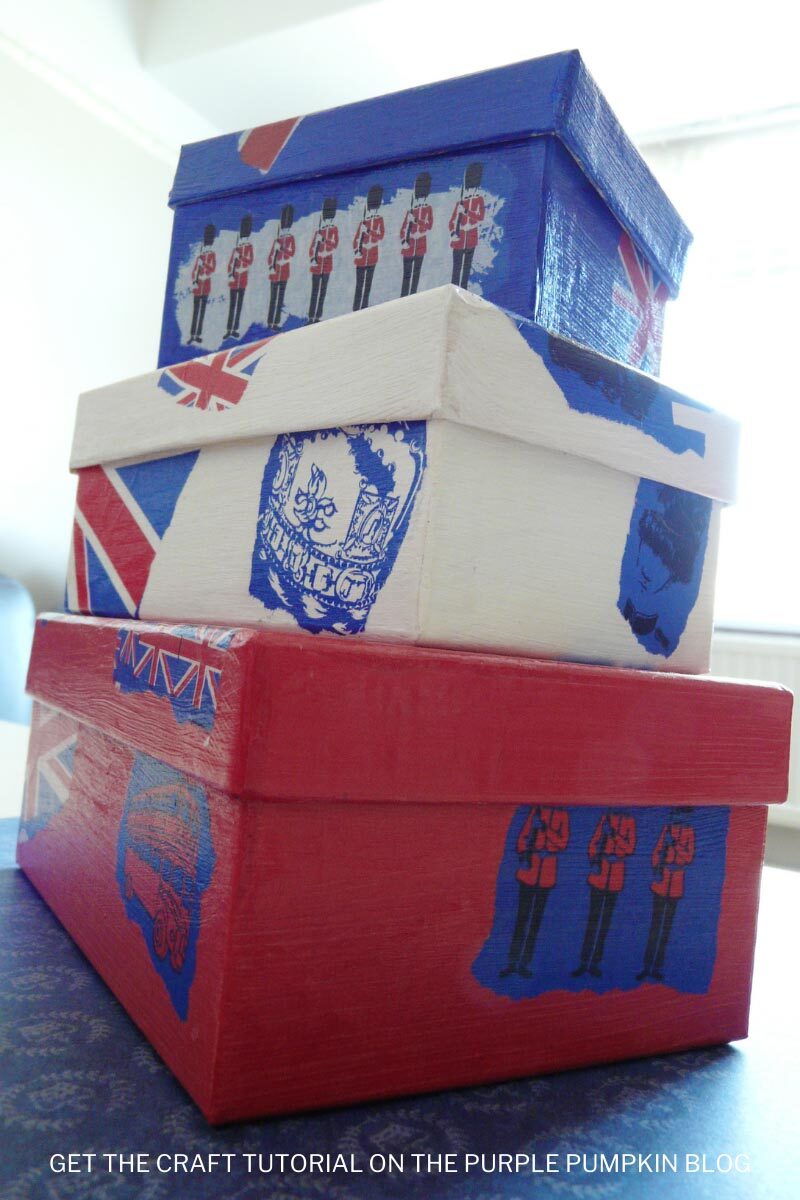 Queen's Platinum Jubilee Decoupage Boxes