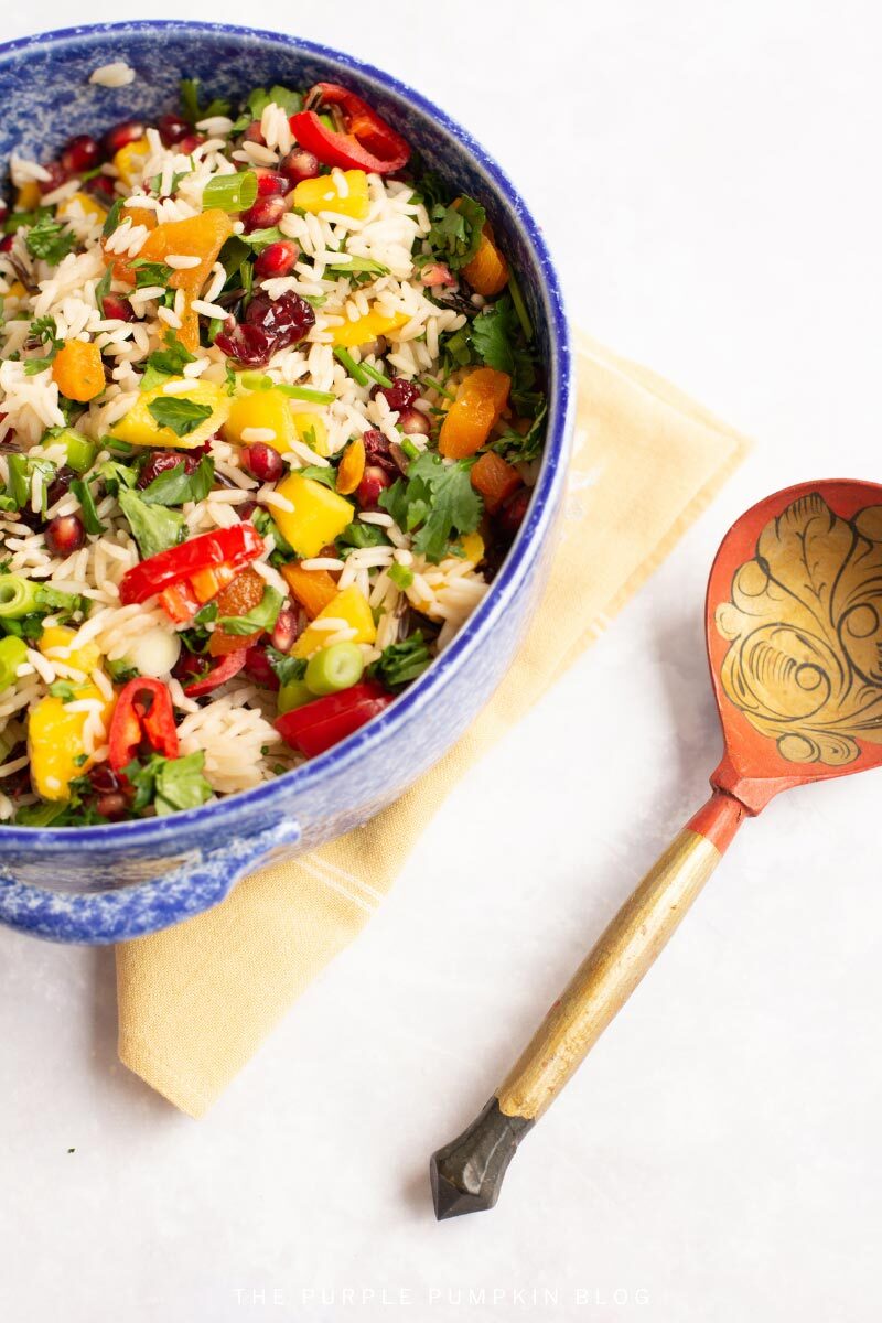 How To Make Rice Salad with Fresh & Dried Fruits & Herbs