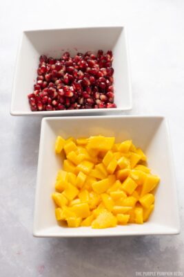 Chopped Pomegranate and Mango