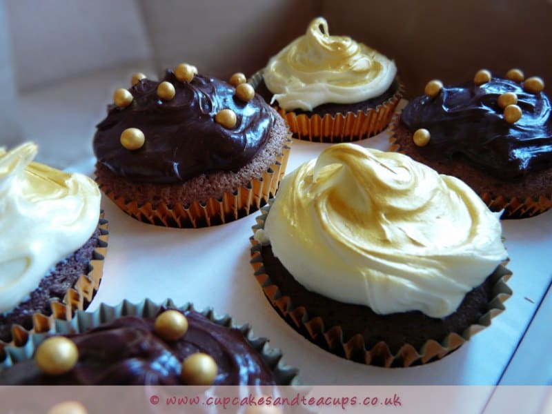 Gold Chocolate Cupcakes