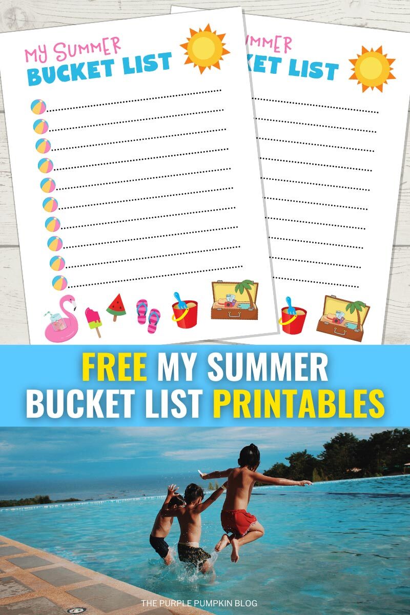 Free My Summer Bucket List Printables