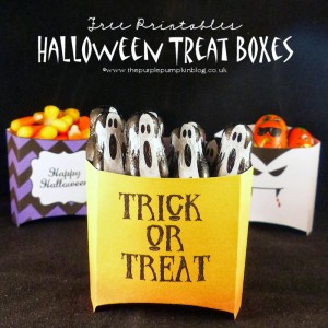 Halloween Popcorn Boxes - Free Printables | #Crafty October