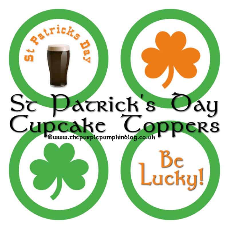 St Patricks Day Cupcake Toppers