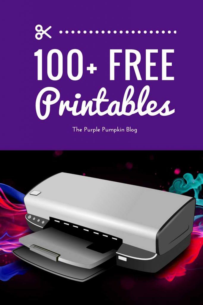 100+ awesome FREE PRINTABLES to download and print at home! There are printables for parties, organisation, home, school, Halloween, Christmas and more!