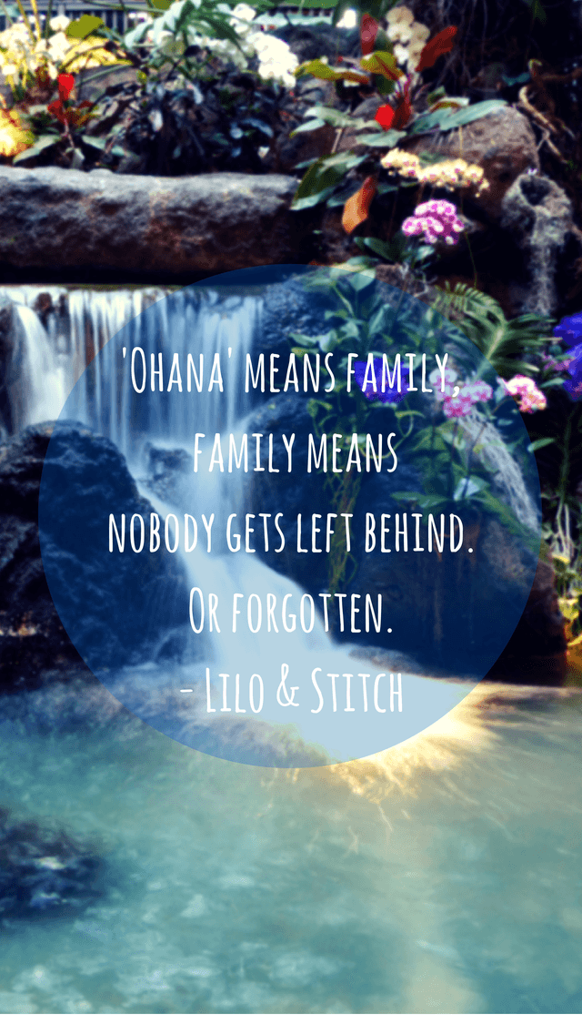 Ohana Means Family Quote iPhone5 Wallpaper
