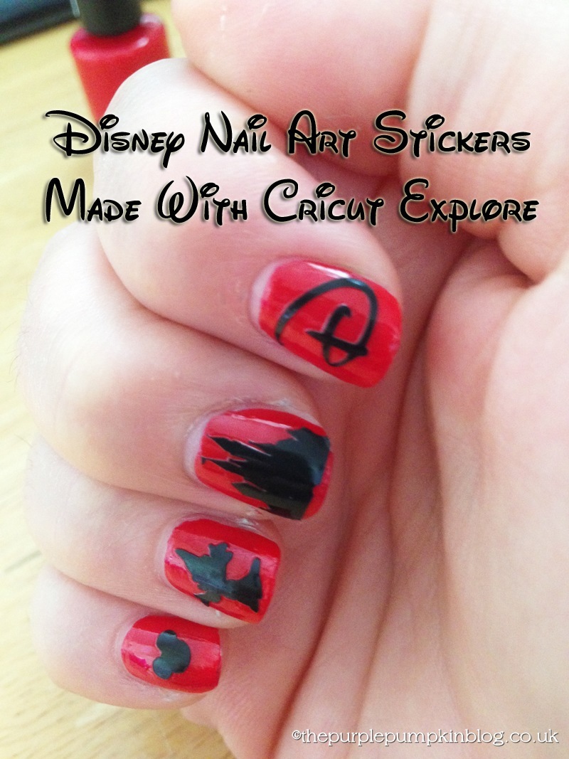Disney Nail Art Stickers made with Cricut Explore