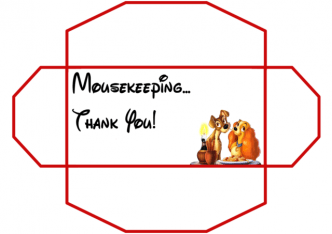 FREE!! Disney Mousekeeping Tip Envelopes | Free Disney Printables