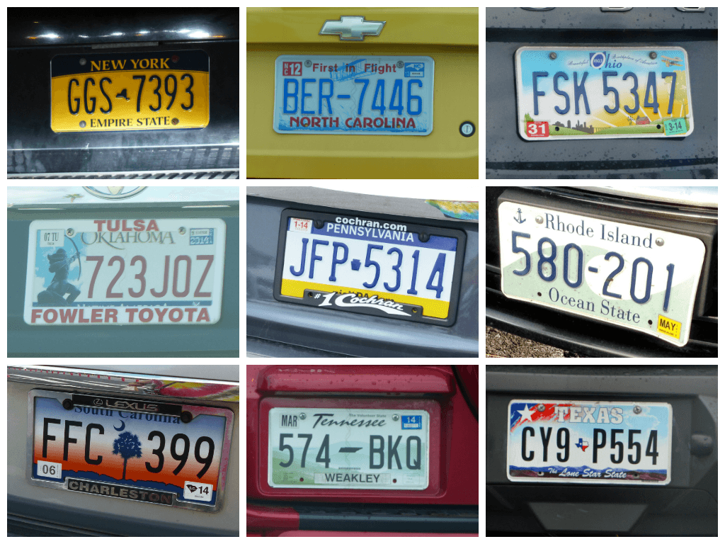 US License Plate Bingo - Car Travel Games