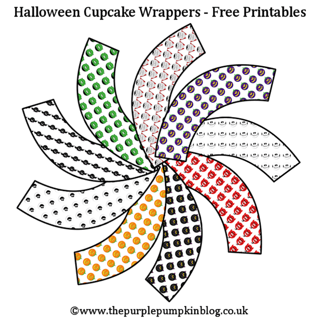 Free Printables! Halloween Cupcake Wrappers - perfect for a frugal Halloween party because they're FREE to download + tons more Halloween printables!
