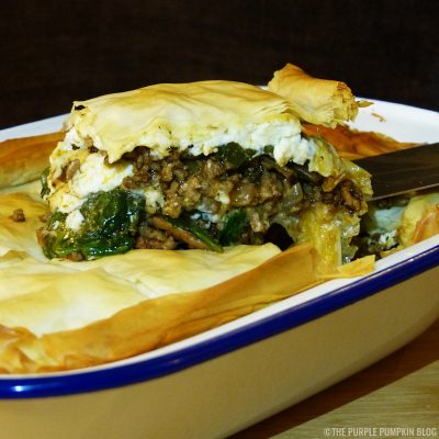 Lamb, Spinach & Feta Filo Pie