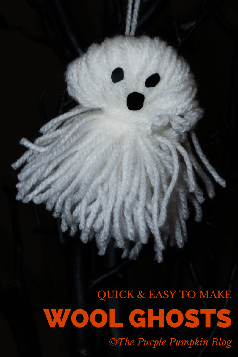 Quick and Easy to Make Wool Ghosts