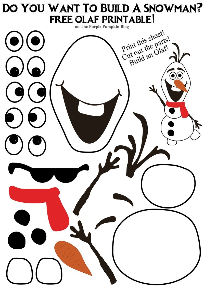 Free Olaf Printable Do You Want To Build A Snowman 