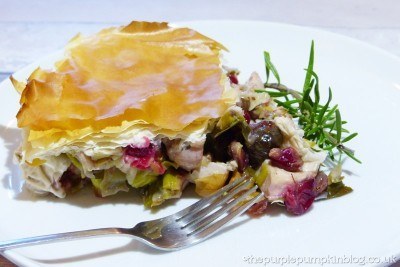 Leftover Turkey Chestnut Cranberry Pie