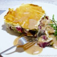 Leftover Turkey Chestnut Cranberry Pie