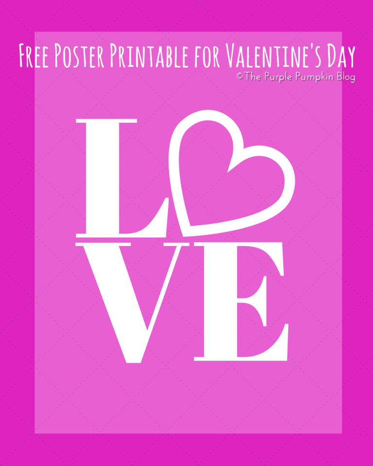 LOVE Poster Free Printable for Valentines Day