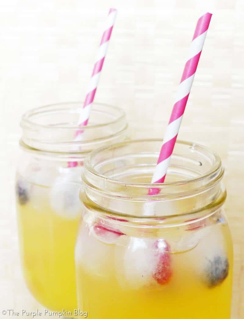 Tropical Agua Fresca with Jewelled Ice Cubes