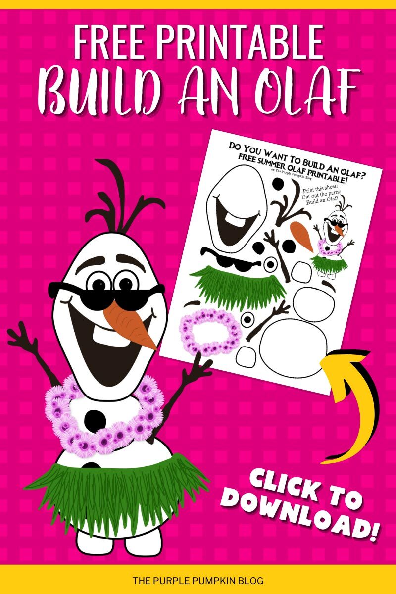 Free Printable Build an Olaf for Summer