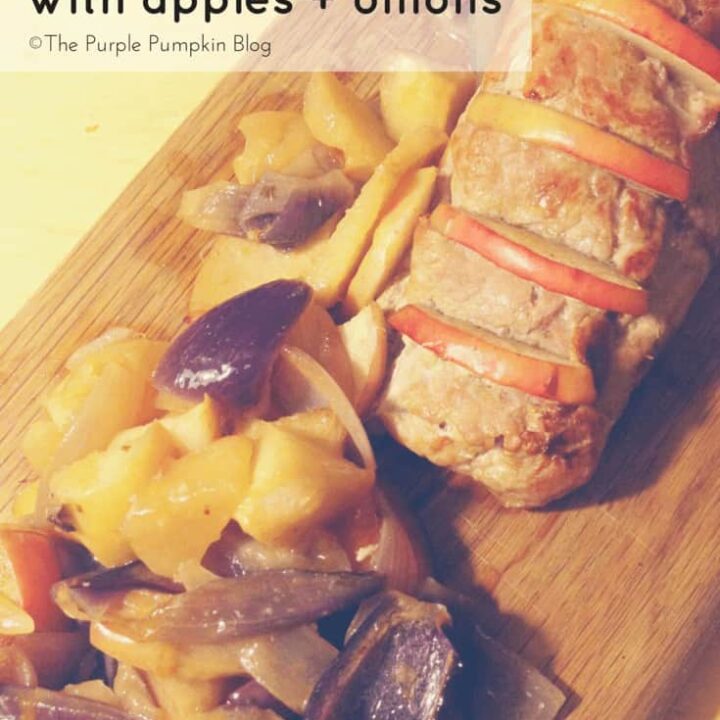 Roasted Pork Loin with Apple + Onions - a perfect paleo dinner