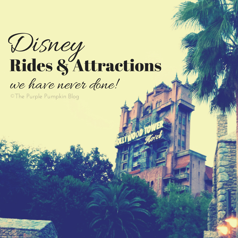 Disney Rides and Attractions We Have Never Done