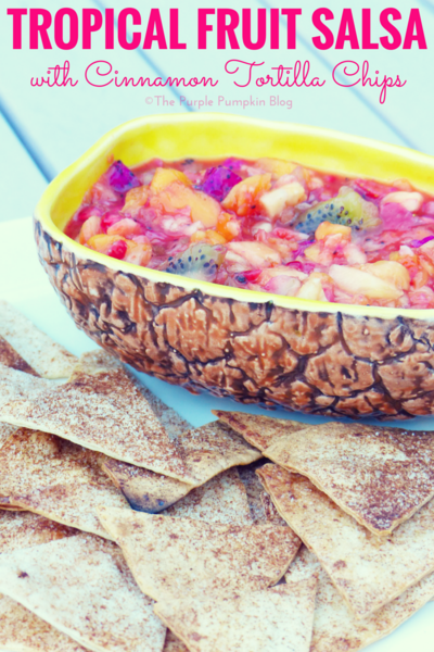 Tropical Fruit Salsa with Cinnamon Tortilla Chips