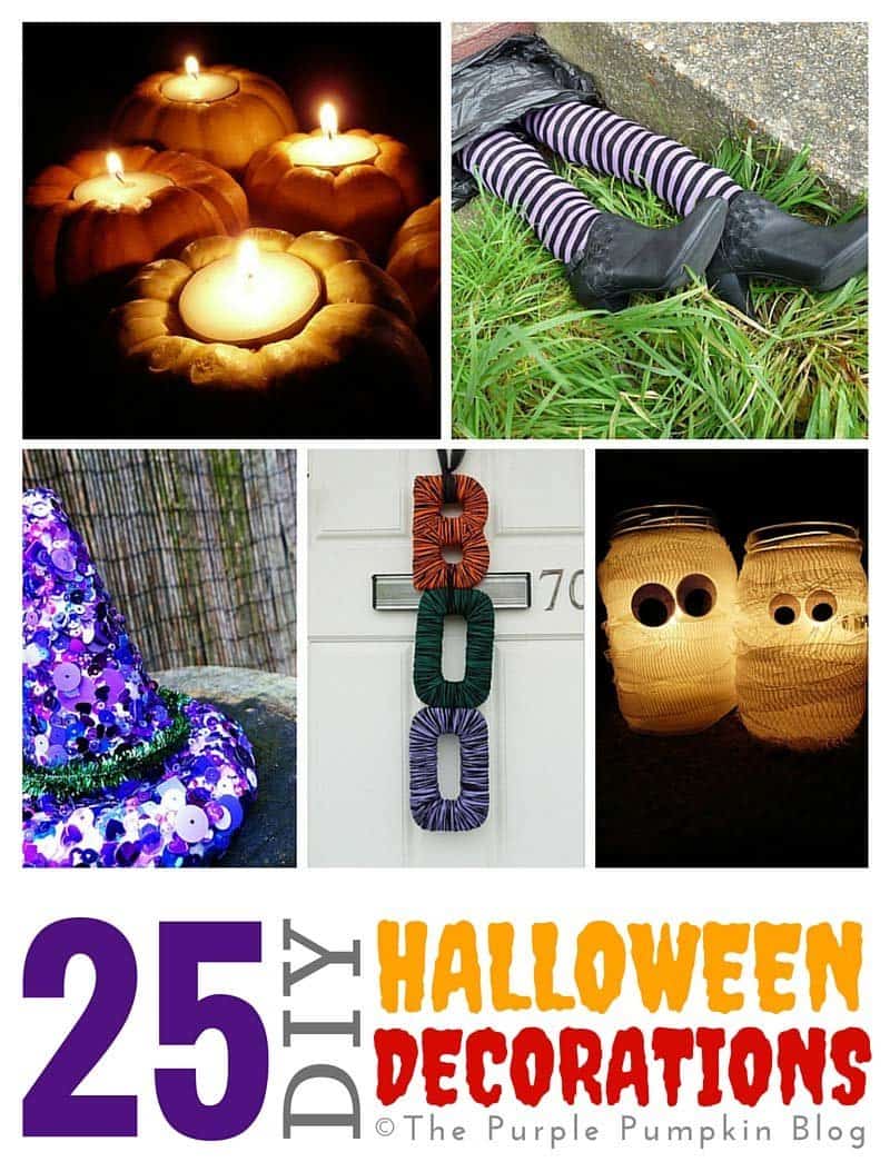 25 DIY Halloween Decorations - lots of great ideas here to decorate the home at Halloween!