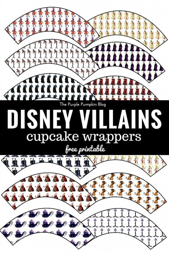 Disney Villains Cupcake Wrappers - Free Printables