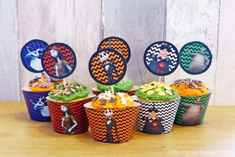 Halloween Cupcake Toppers - The Nightmare Before Christmas - Free Printables
