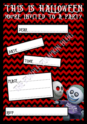 Free Printable The Nightmare Before Christmas Invitations