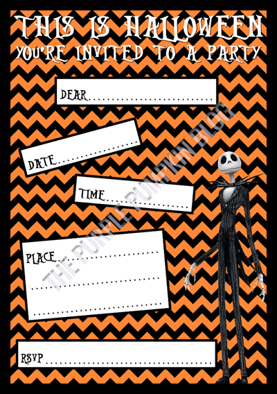 Free Printable The Nightmare Before Christmas Invitations