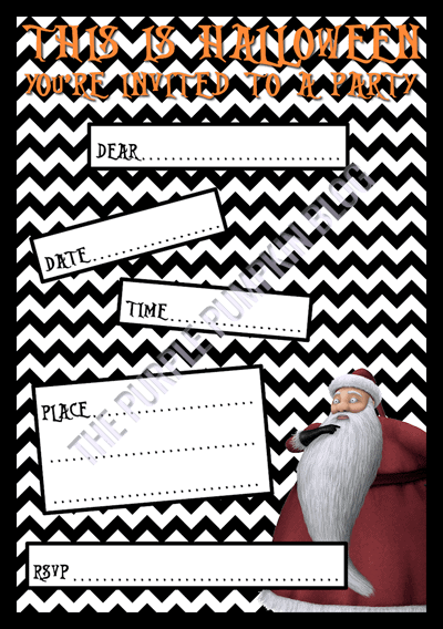 Free Printable The Nightmare Before Christmas Invitations