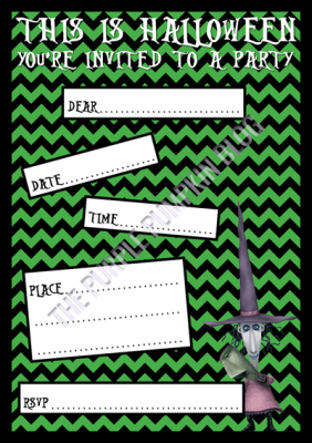 Free Printable The Nightmare Before Christmas Invitations