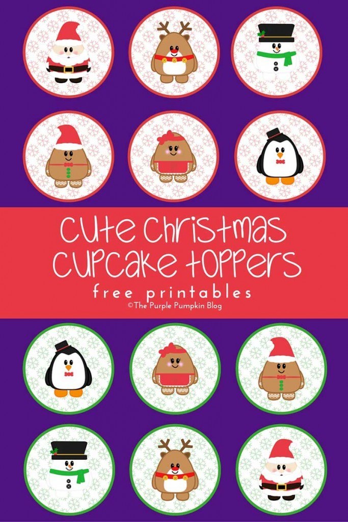 Cute Christmas Cupcake Toppers Free Printables