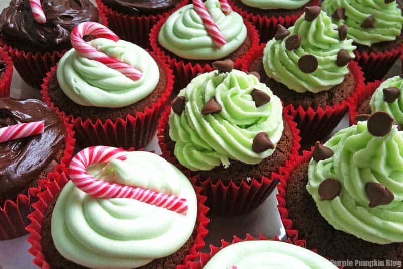 Mint Chocolate Christmas Cupcakes