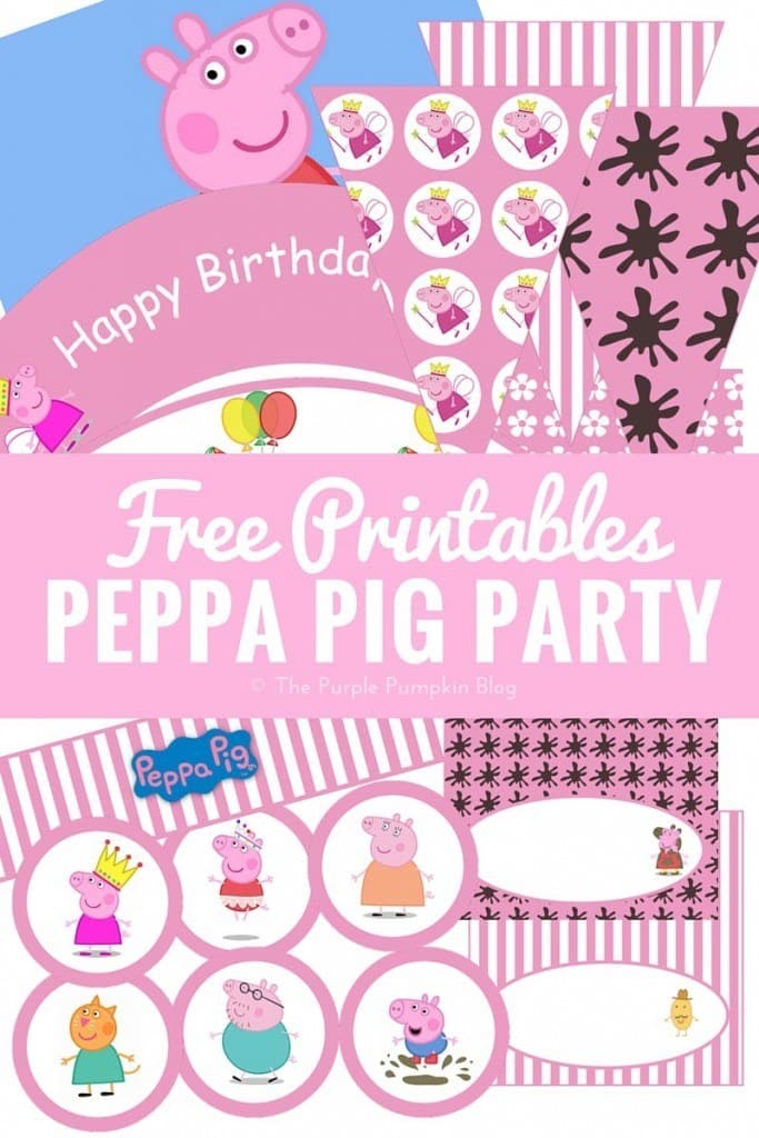 A great set of free printables for a Peppa Pig Party! Plus ideas for throwing a Peppa Pig themed birthday party.