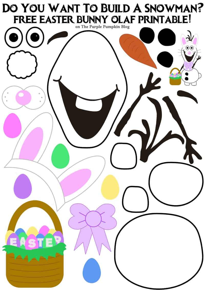 It's another printable Olaf!! Here is the Easter Bunny Olaf - Do You Want To Build A Snowman - Free Printable