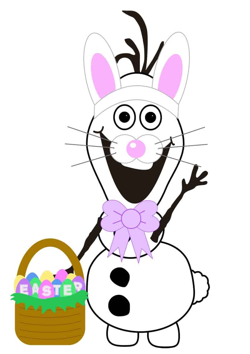 Easter Bunny Olaf Printable