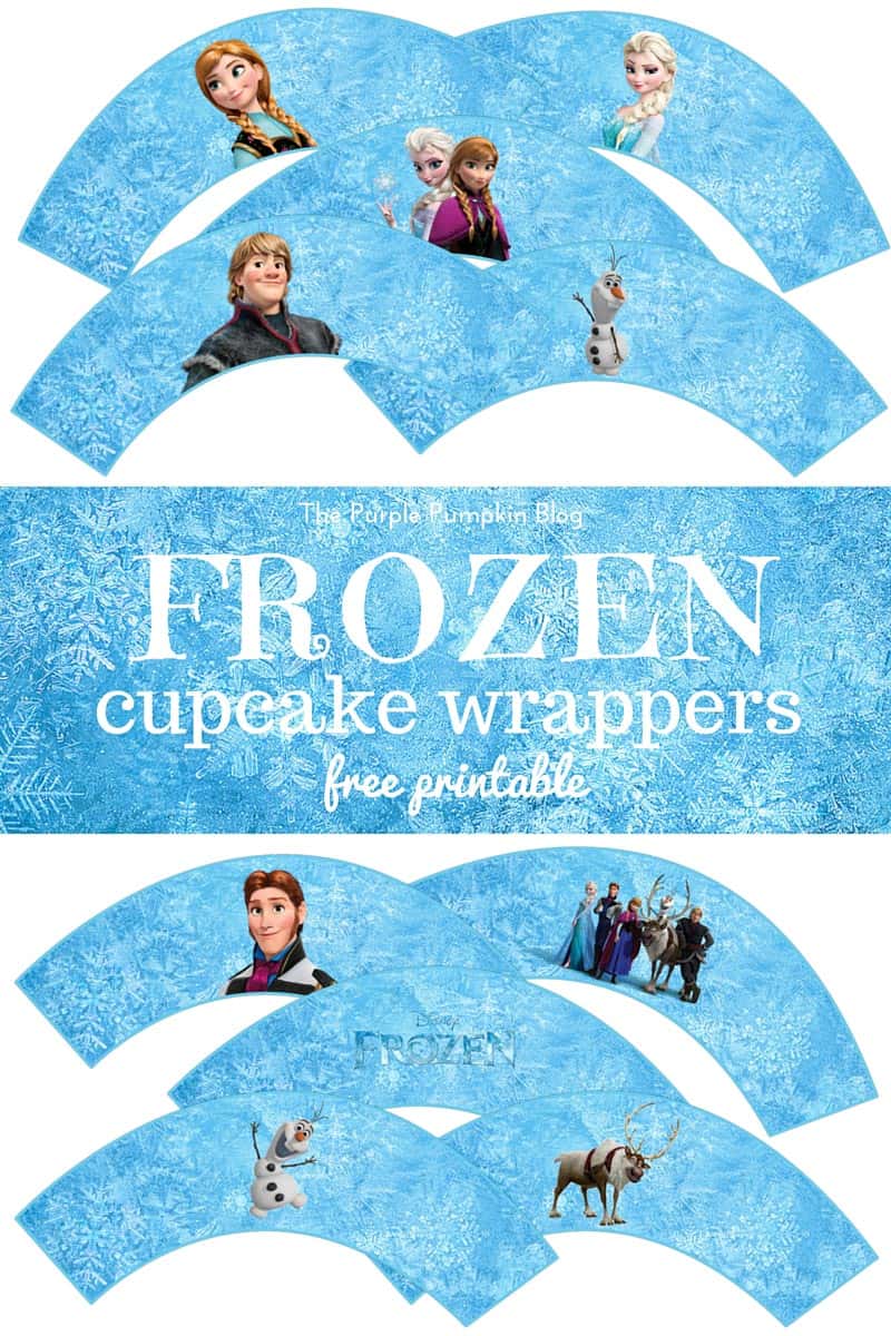 Free Frozen Printables! Frozen Cupcake Wrappers + lots more Frozen printables on this website!