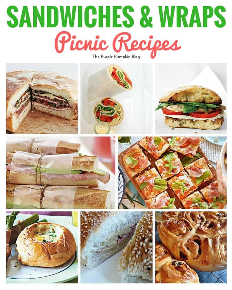 Sandwiches + Wraps for a picnic + 42 more picnic recipes!