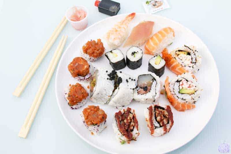 Sushi from Yo! Sushi