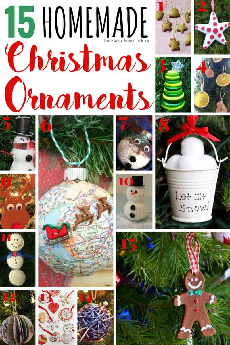 15 Homemade Christmas Ornaments that you can craft and DIY at home