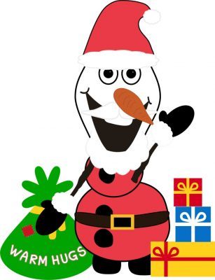 Santa Claus Olaf - Free Printable