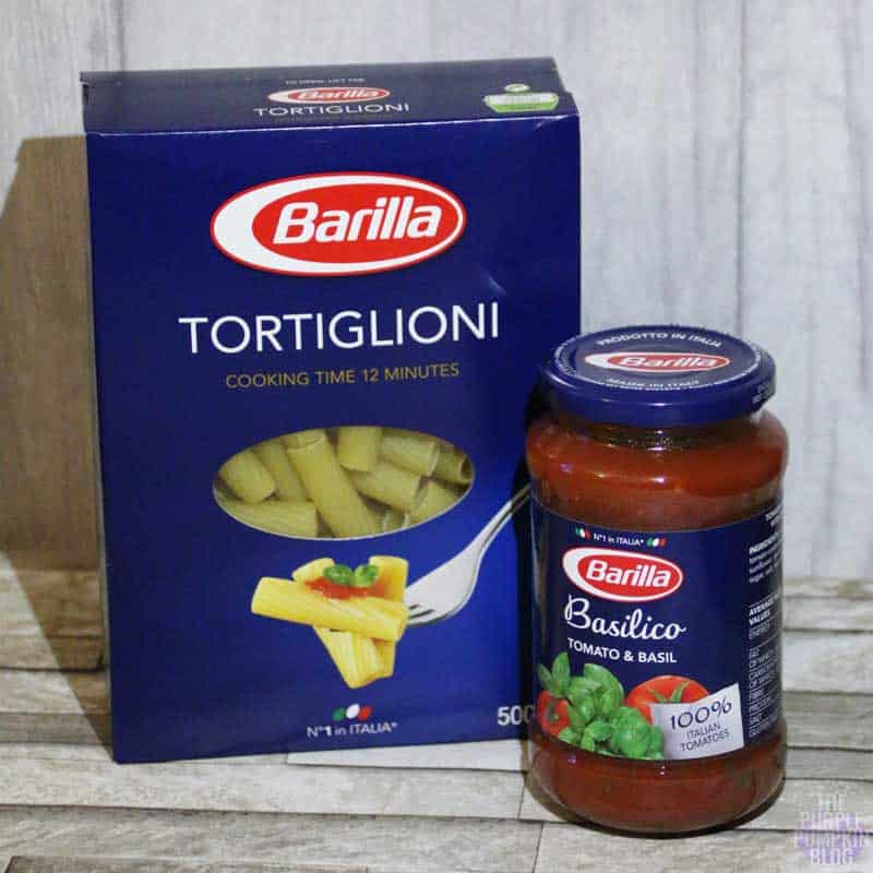 Barilla Tortiglioni and Tomato + Basil Sauce