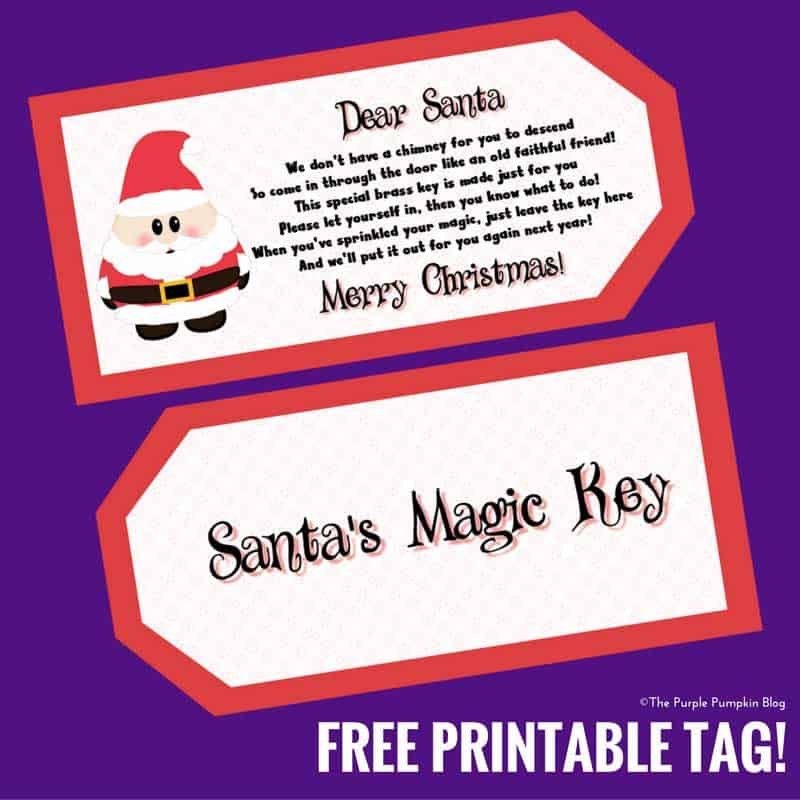 Santa's Magic Key - Free Printable Tag