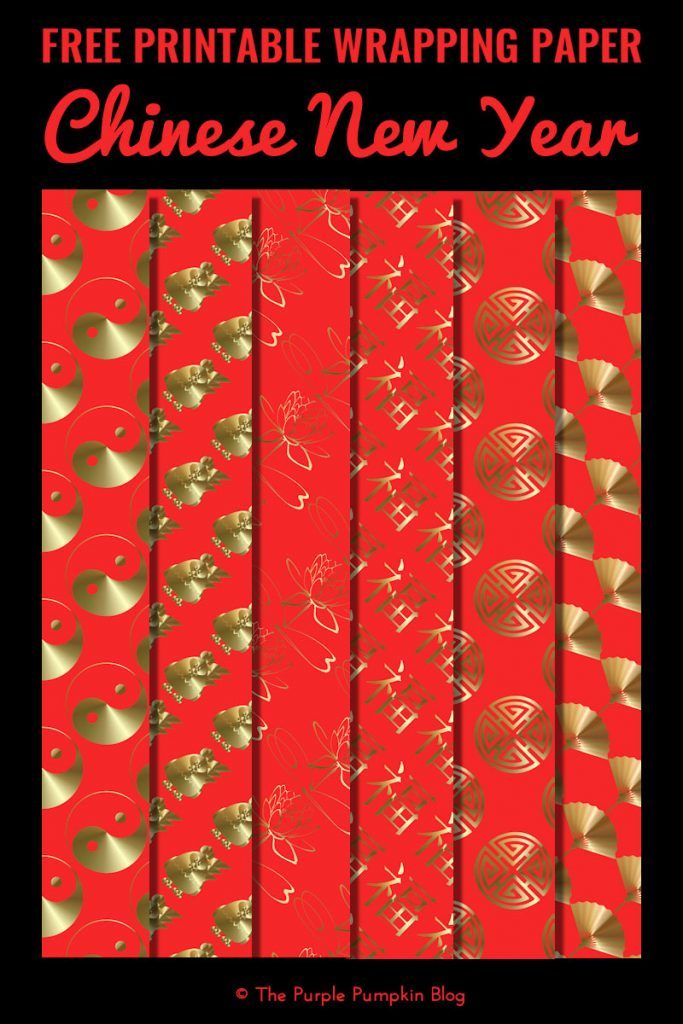 Free Printable Wrapping Paper for Chinese New Year
