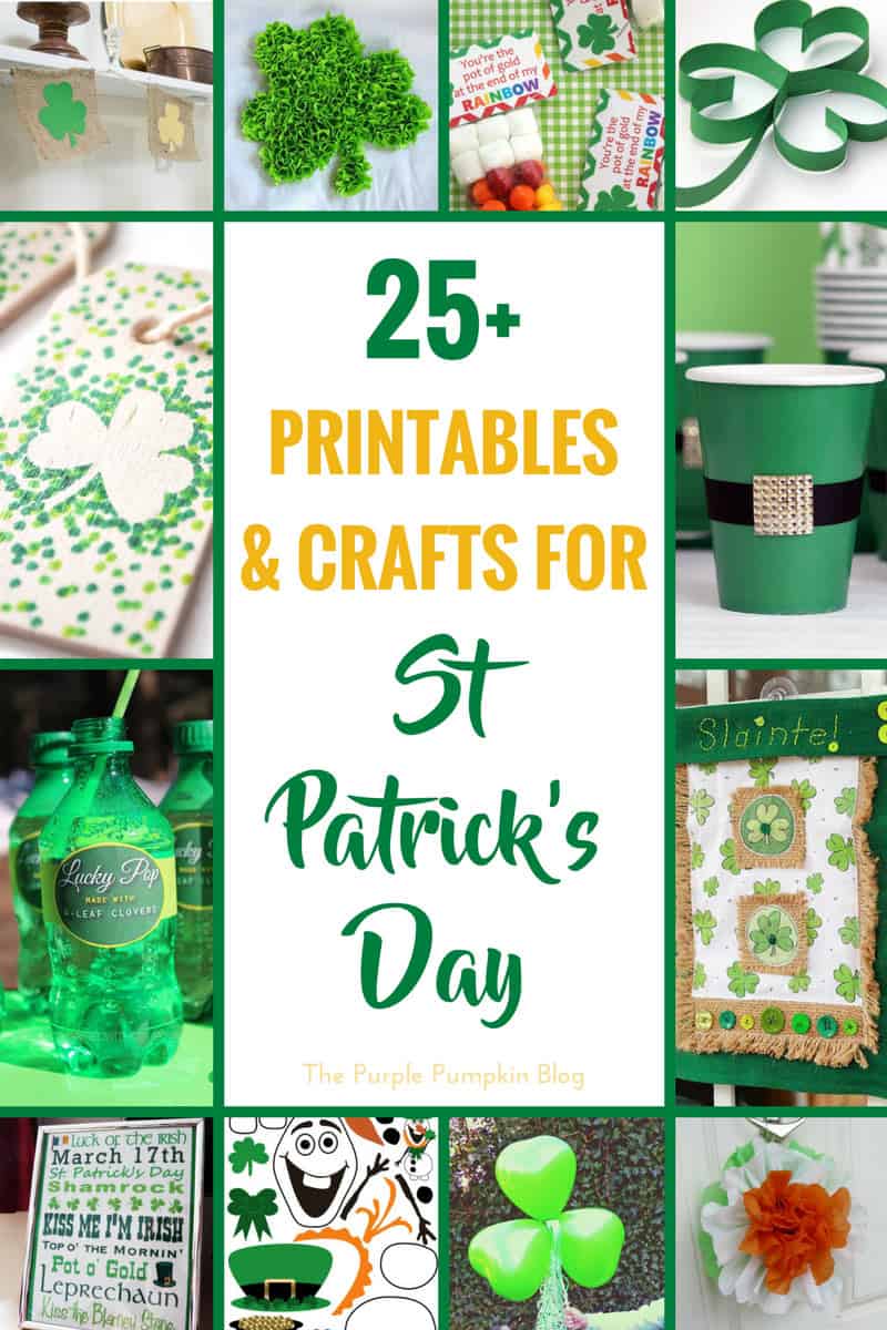 25 Printables & Crafts for St. Patrick's Day! Features a lot of green materials that make a fun selection of crafts! Celebrate St. Patrick's Day with some of these creative ideas including rock painting, paper crafts, and St. Patricks Day house decor.