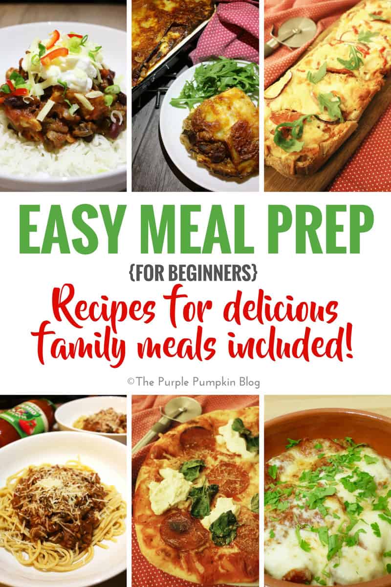 Easy Meal Prep for Beginners - includes recipes for delicious family meals that you can make in advance! Meal prep doesn't have to be scary or boring!